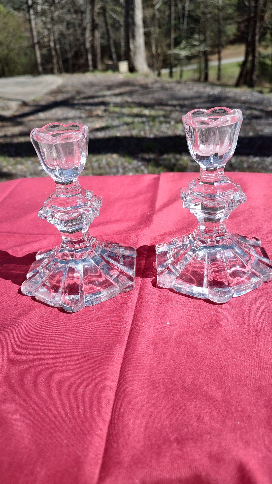 24 Lead Crystal Taper Candle Holders. Etsy