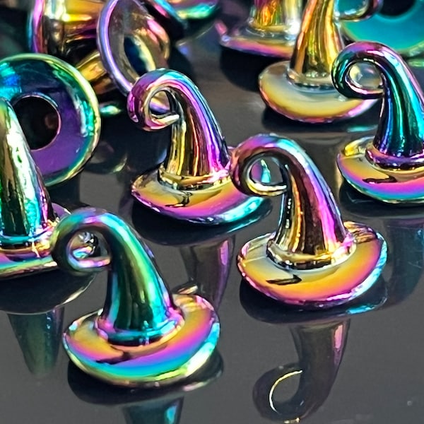 Halloween Color shift Witches Hat Charms Pendants