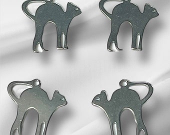 12 pcs Spooked Kitty Halloween Charms