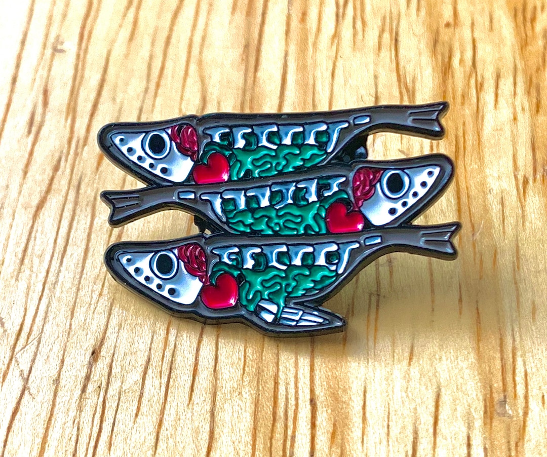 Fishbone Pin Bonefish Skeleton Fish Pin Badge Brooch - Etsy