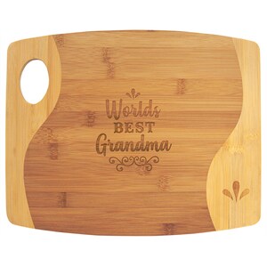 Custom Natural Bamboo Cutting Boards, Laser Engraved Cutting Boards, Two Tone Custting Boards