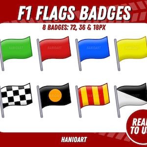 Formula 1 Flags Sub And Bit Badges For Twitch