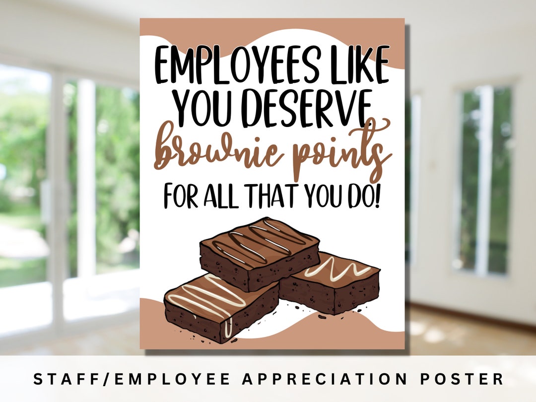 Brownie Appreciation Printable Poster Brownie Sign - Etsy