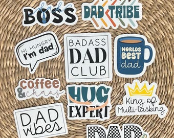 Dad Stickers, Decals, Vinyl Stickers, Laptop Stickers, Dad Sticker Pack, Dad Life Sticker, Gift for Dad Father, Father's Day Gift