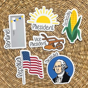 Agriculture Officer Sticker Pack | Ag Leadership Stickers for Laptops, Water Bottles | President, Secretary, Treasurer | Ag Student Gift