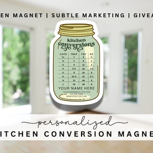 Customizable Kitchen Conversions Magnets, Real Estate Marketing Pop-By, Realtor Gifts, PERSONALIZED, Business Giveaways, Marketing Magnets