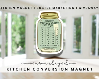 Customizable Kitchen Conversions Magnets, Real Estate Marketing Pop-By, Realtor Gifts, PERSONALIZED, Business Giveaways, Marketing Magnets
