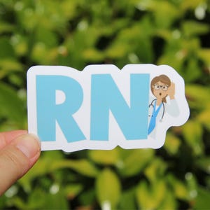 RN Sticker, Registered Nurse Sticker, Decal, Laptop Sticker, Gift for RN, Nurse Appreciation, Nurse Stickers