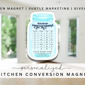 Customizable Kitchen Conversions Magnets, Real Estate Marketing Pop-By, Realtor Gifts, PERSONALIZED, Business Giveaways, Marketing Magnets