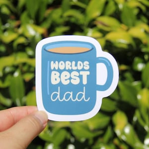 Worlds Best Dad Sticker, Decals, Vinyl Stickers, Laptop Stickers, Dad Stickers, Dad Life Decals, Sticker, Gift for Dad, Father's Day Gift