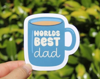 Worlds Best Dad Sticker, Decals, Vinyl Stickers, Laptop Stickers, Dad Stickers, Dad Life Decals, Sticker, Gift for Dad, Father's Day Gift