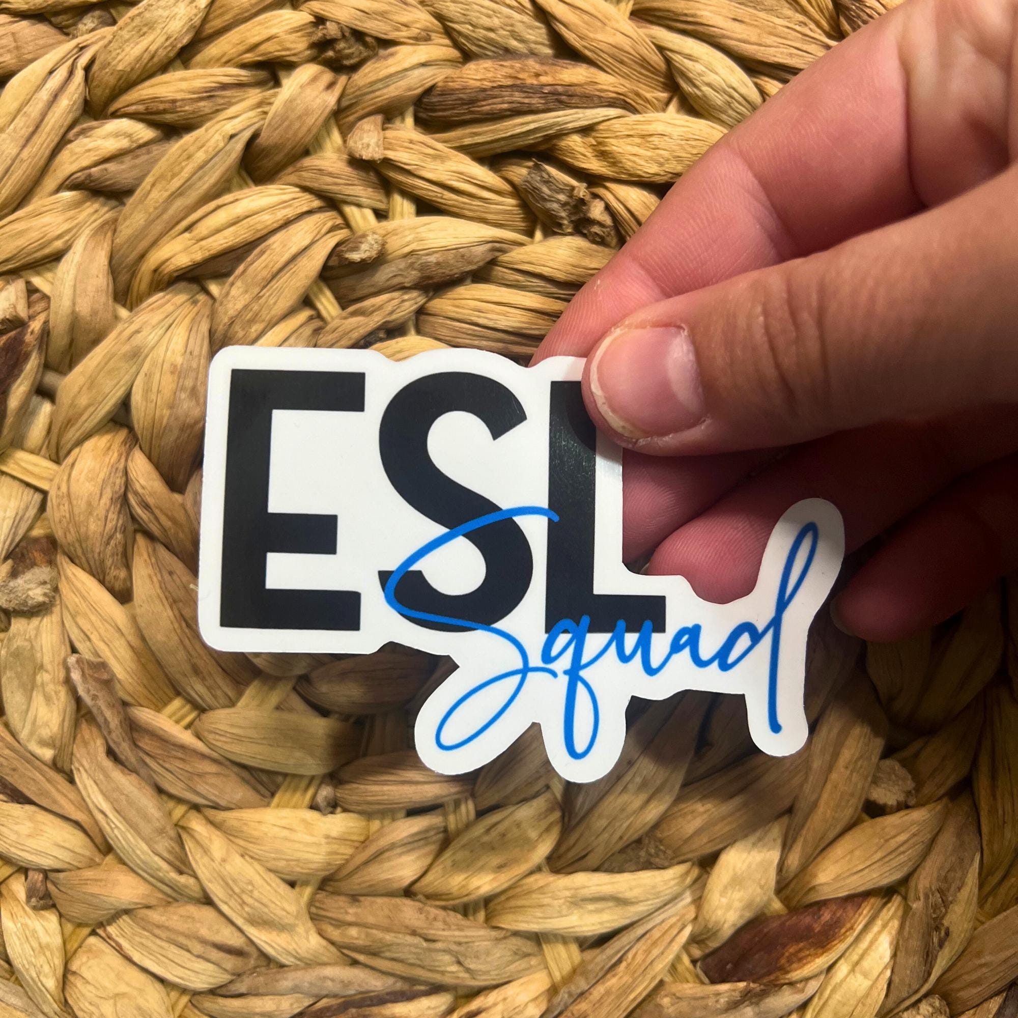 Rvus Sticker ESL Squad Sticker, Decal, Teacher Sticker, Laptop Sticker, Gift for ESL ...