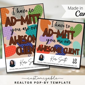 Oven Mitt Pop-By Tags, EDITABLE TEMPLATE, Realtor, Real Estate Marketing, Client Appreciation, Holiday Pop-by Tags, Thanksgiving Gift Tag