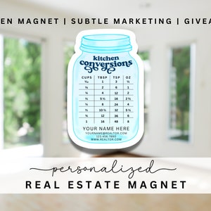 Customizable Kitchen Conversions Magnets, Real Estate Marketing Pop-By, Realtor Gifts, PERSONALIZED, Business Giveaways, Marketing Magnets