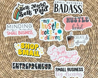 Small Business Owner Stickers, Vinyl Stickers, Laptop Stickers, Entrepreneur, Gift for Small Business Owner, Shop Small Stickers