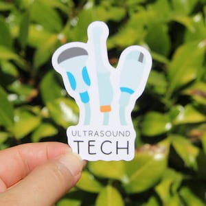 Ultrasound Tech Sticker, Sonographer Sticker, Decal, Vinyl Sticker, Laptop Sticker, Gift for Sonographer Ultrasound Tech