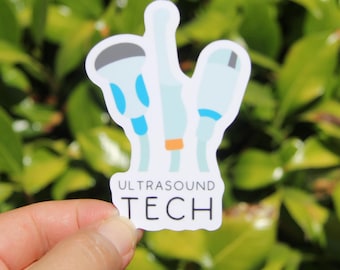 Ultrasound Tech Sticker, Sonographer Sticker, Decal, Vinyl Sticker, Laptop Sticker, Gift for Sonographer Ultrasound Tech