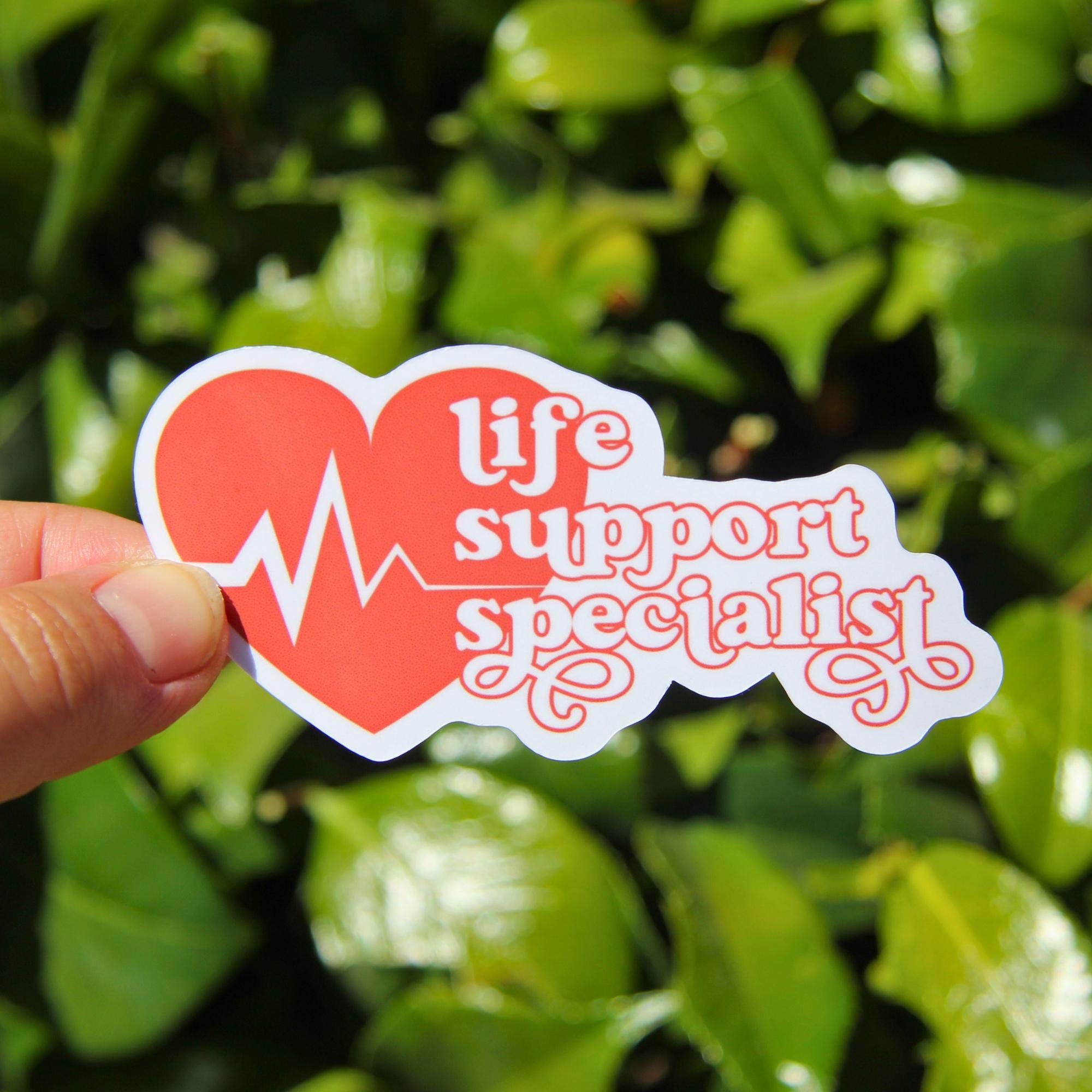 Life Support Sticker Life Support Specialist Nurse Sticker, Intensive Care Sticker, Decal ...