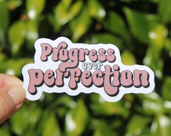 Progress Over Perfection Sticker, Decal, Teacher Sticker, Laptop Sticker, Gift for English Teacher, English Teacher Sticker, Educator Gift