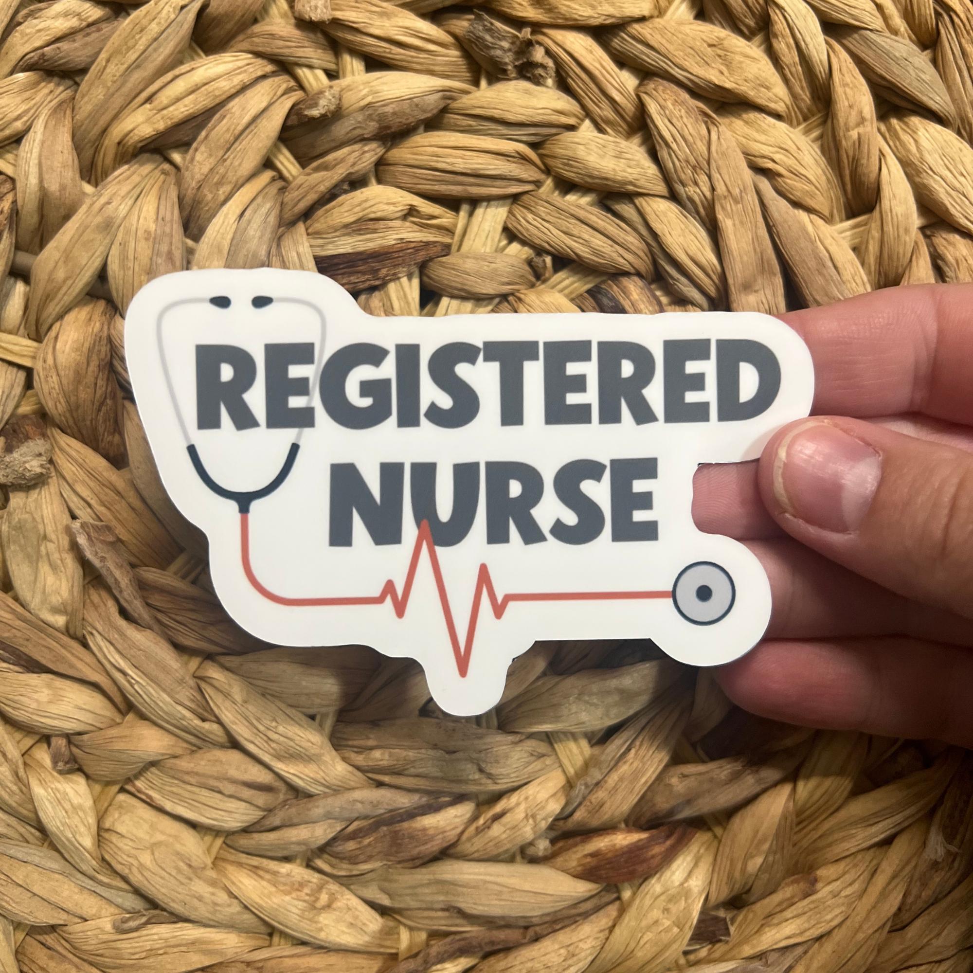 Registered Nurse Sticker, Registered Nurse Sticker, Decal, Laptop ...