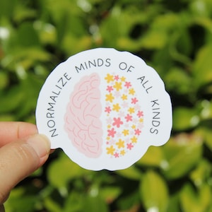 Normalize Minds of All Kinds Sticker, Decal, Teacher Laptop Sticker, Gift for Teacher, SPED Teacher Sticker, Special Education Teacher