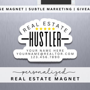 PERSONALIZED Real Estate Magnet, Real Estate Marketing, Fridge Magnet, Realtor Magnet, Business Magnet, Marketing Business Networking Tools