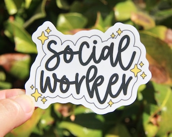 Social Worker Sticker, Caseworker Sticker, School Social Worker, ABA Mental Health Support Sticker, Gift for Social Worker, Therapy Sticker