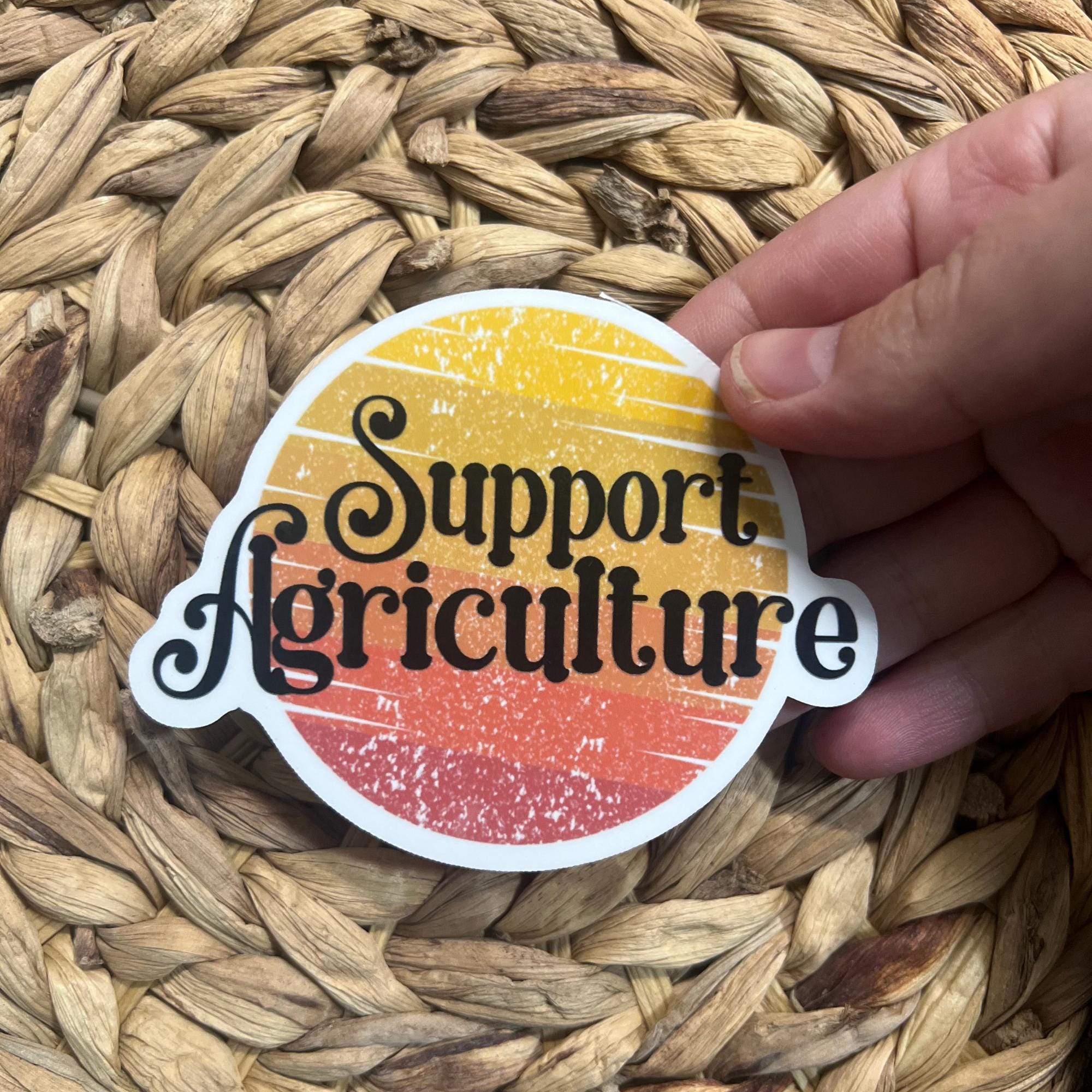Support Agriculture Sticker, Decal, Teacher Sticker, Laptop Sticker ...