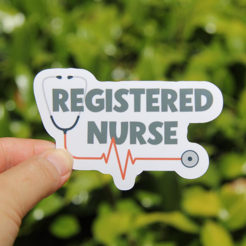 Registered Nurse Sticker, Registered Nurse Sticker, Decal, Laptop ...
