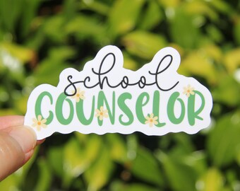 School Counselor Sticker, Decal, Teacher Sticker, Laptop Sticker, Gift for Counselor, School Counselor Teacher Sticker