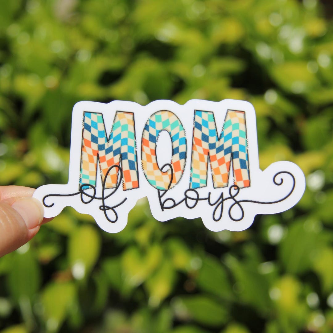 Mom of Boys Sticker, Decals, Vinyl Stickers, Laptop Stickers, Marketing ...
