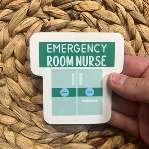 Emergency Room Nurse Sticker, Emergency Room Nurse Sticker, Decal ...