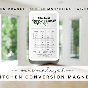 Customizable Kitchen Conversions Magnets, Real Estate Marketing Pop-By, Realtor Gifts, PERSONALIZED, Business Giveaways, Marketing Magnets