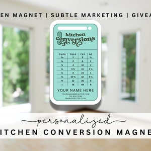 Customizable Kitchen Conversions Magnets, Real Estate Marketing Pop-By, Realtor Gifts, PERSONALIZED, Business Giveaways, Marketing Magnets