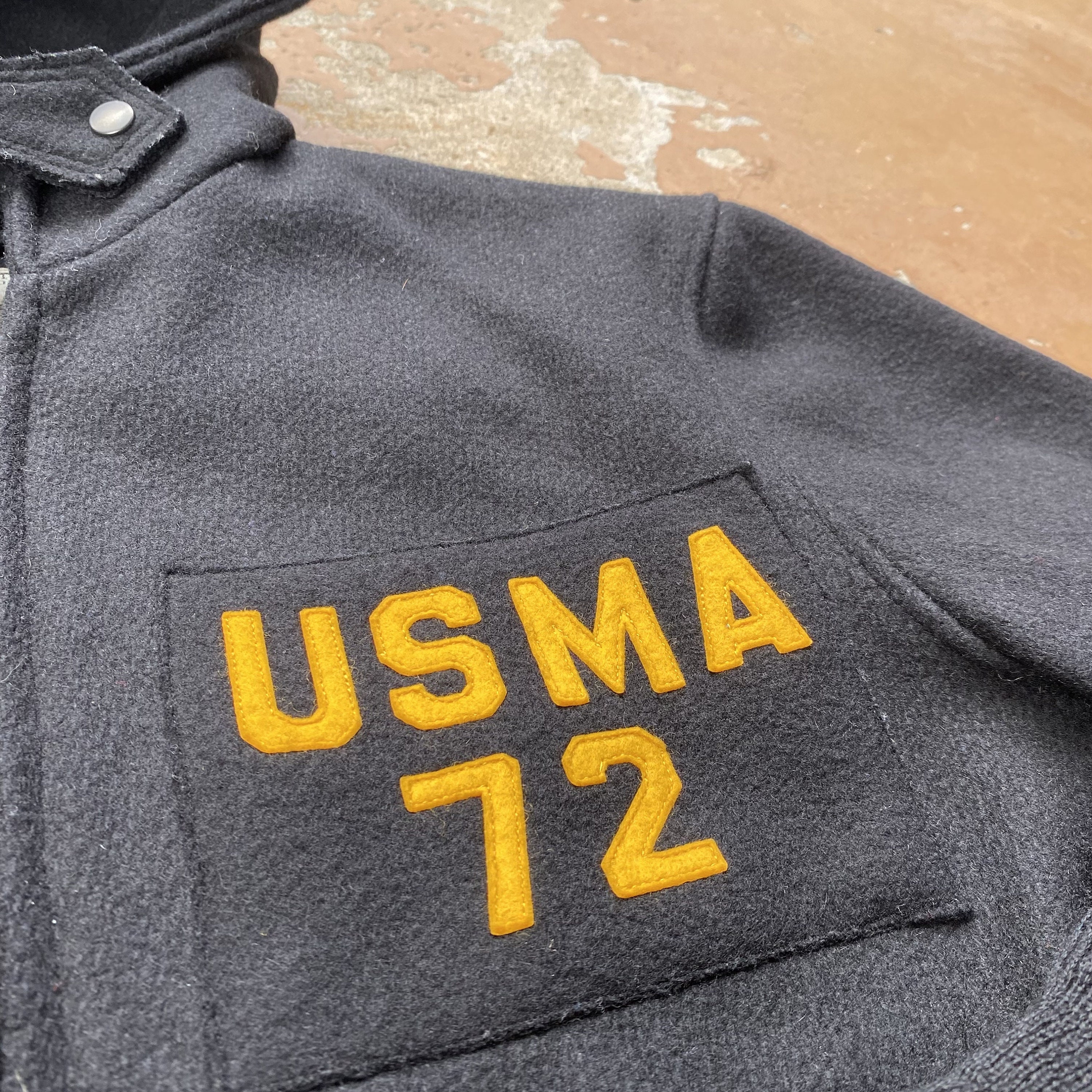 Vintage 60s 70s USMA Cadet Jacket Black Wool Full Zip Men's Vintage 60s 70s USMA Cadet Jacket Black Wool Full Zip Men's