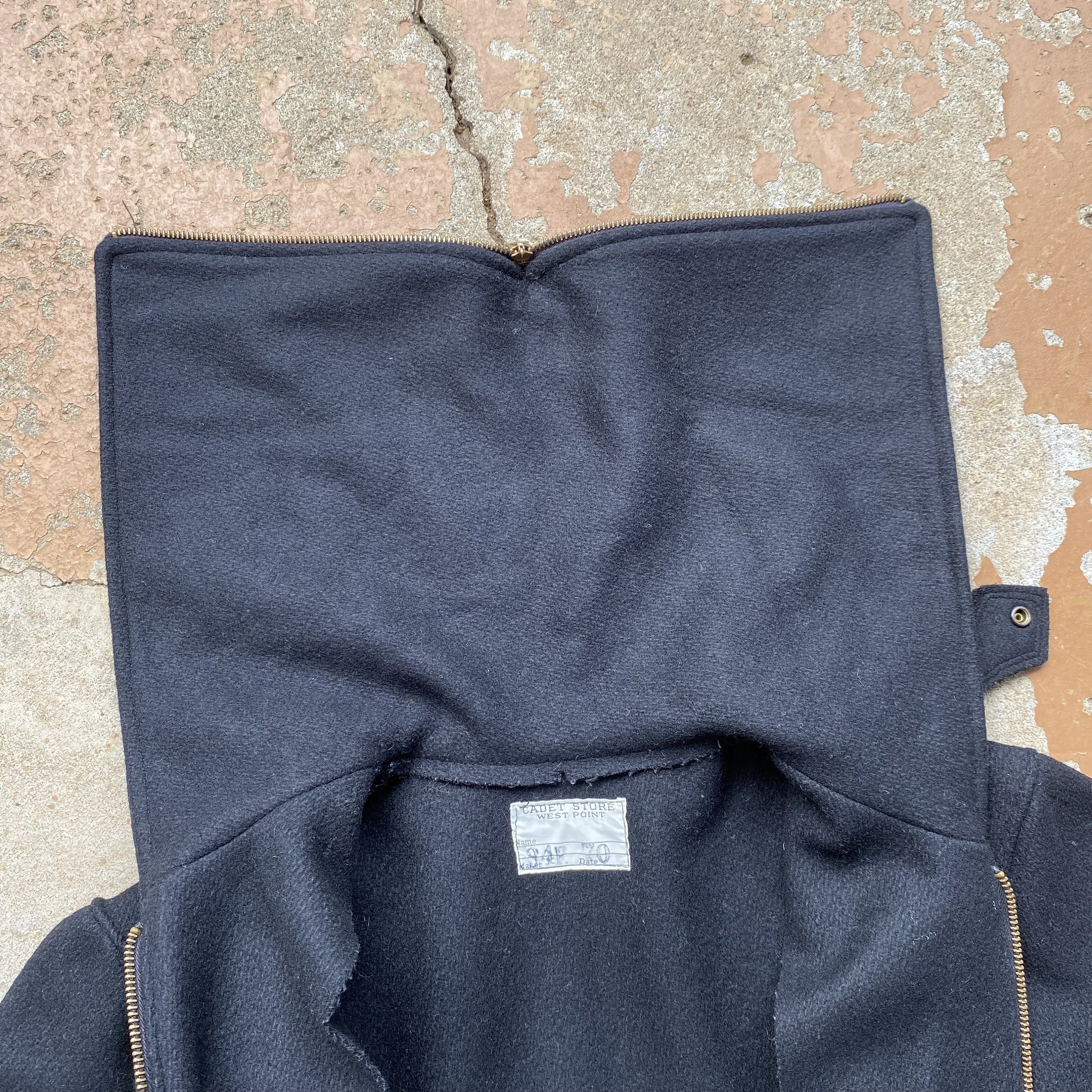 Vintage 60s 70s USMA Cadet Jacket Black Wool Full Zip Men's Vintage 60s 70s USMA Cadet Jacket Black Wool Full Zip Men's