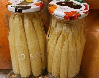 Canned Corn Whole Cobs of Corn in a Jar