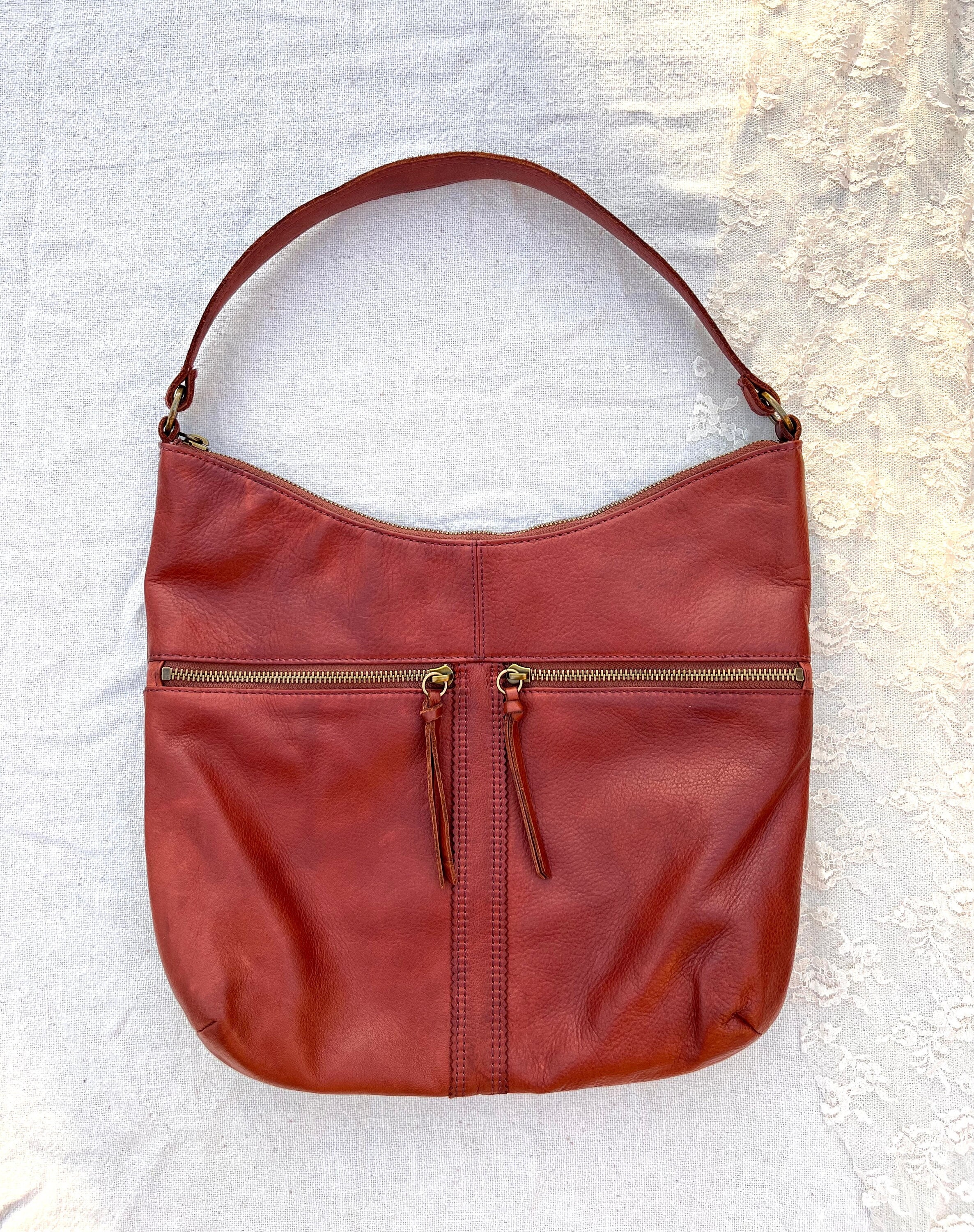 Margot Vegan Chain Bag - Spice Brown Leaf Leather