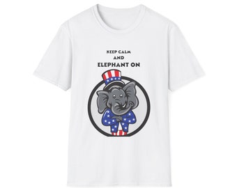 Keep Calm and Elephant On-Unisex T-shirt
