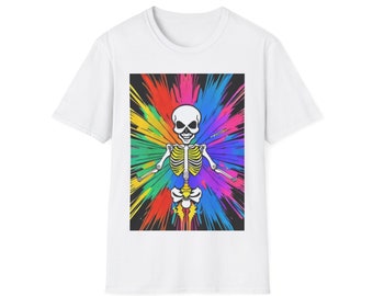 Colorful Skeleton Unisex Softstyle T-Shirt