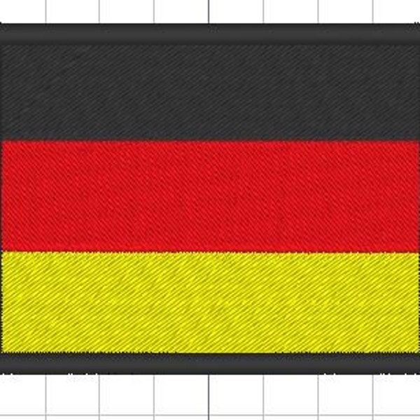 Instant Download German Flag Machine Embroidery File - 2 Sizes Included, National Pride Craft Project, Perfect for Heritage Gifts