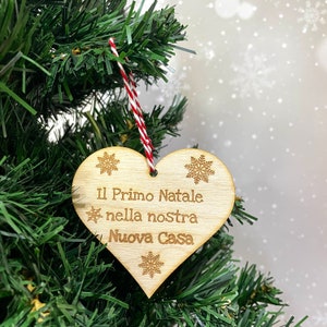 Decorazione in Legno a forma di cuore da appendere all'albero di Natale Idea Regalo