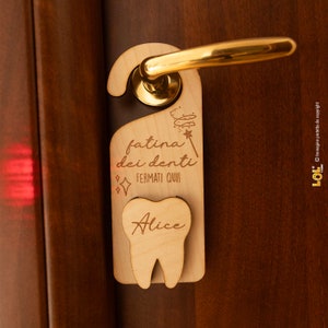 Porta Dentini da Appendere alla Porta Fatina Dei Denti Fermati Qui