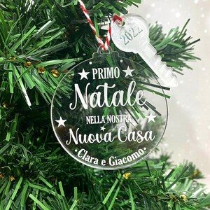 Decorazione di Natale in Plexiglass Personalizzata con Nomi Primo Natale nella nostra Nuova Casa Idea Regalo