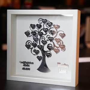 Cornice Quadro Albero della Vita in Plexiglass Personalizzato con Nomi - Idea Regalo Maestra Natale