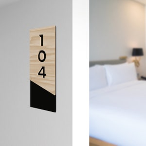 Hotelkamernummers (mod. Marti) - Hotelborden van plexiglas gepersonaliseerd met uw nummers
