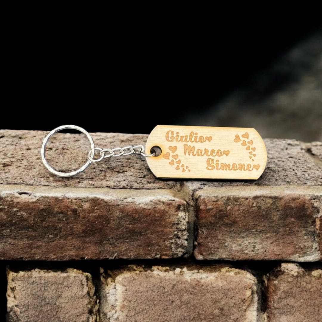 Portachiavi Personalizzato Con Foto Per Papà - Regalo Unico Per Festa Del Papà, Compleanno O Natale - Acciaio Inox Con Incisione