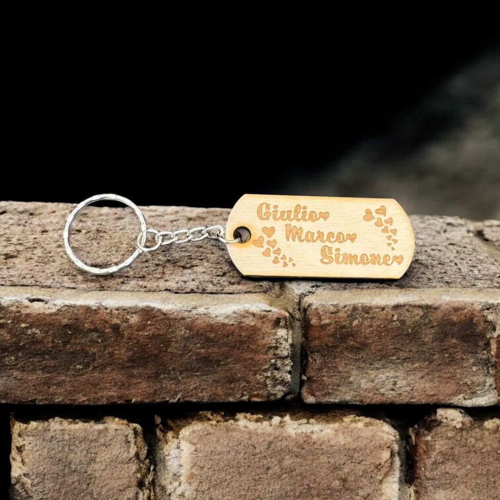 Portachiavi Personalizzato Con Foto Per Papà - Regalo Unico Per Festa Del Papà, Compleanno O Natale - Acciaio Inox Con Incisione