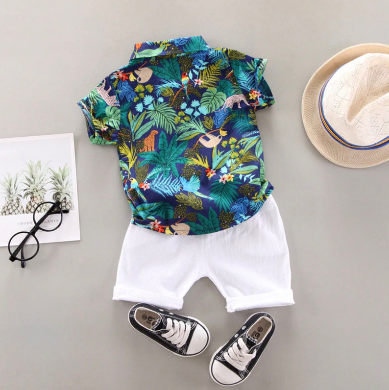Baby Boys Summer Clothes Toddler Beach Shirts and Shorts Set Etsy