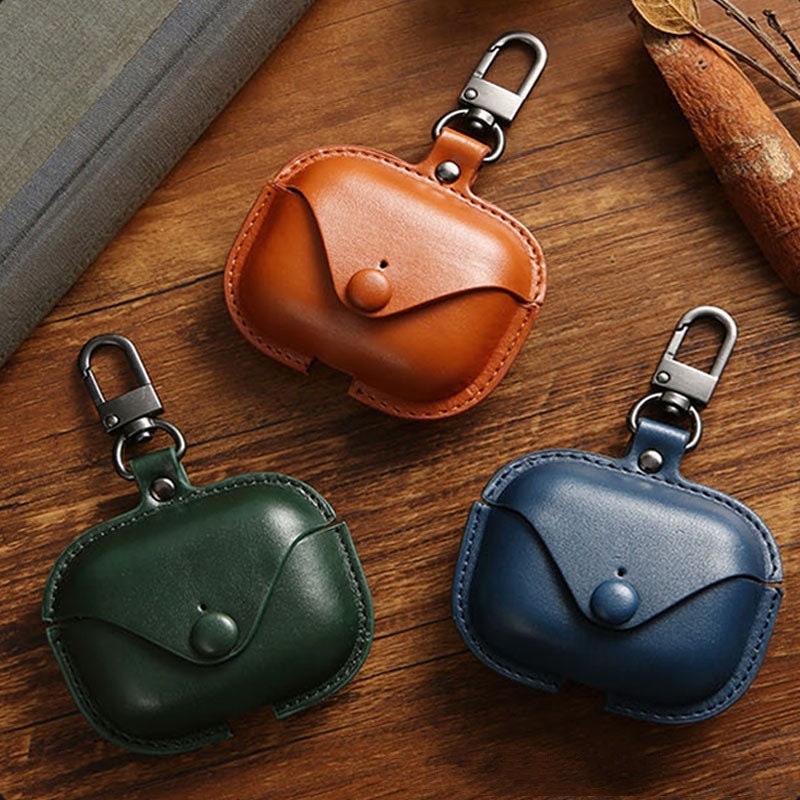 Luxury Leather Case for AirPods Pro 2nd/1st Generation, Fashion PU  Shockproof Anti-Slip Protective Cover Accessories Set for Airpods Pro Case  with